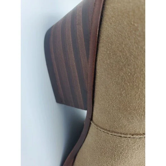 CELINE Paris Western Low Boots in Suede Beige W/ Dark Stitching Sz 39 EUR 8.5 US - Picture 9 of 16